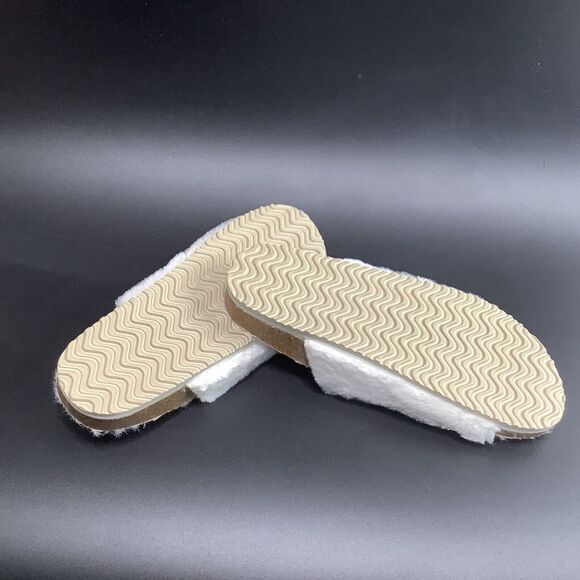 Womans Esmara Flats Sandals Slip On Shoes Off White Gold Tone Buckle EUR 39 US 8 - Picture 4 of 6